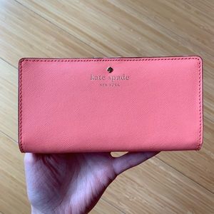 Bi-fold Coral Kate Spade - new!